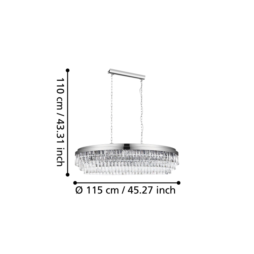 Eglo - Żyrandol na łańcuchu 13xE14/40W/230V błyszczący chrom