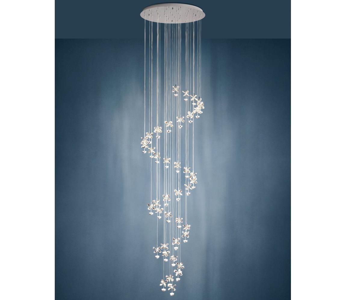 Eglo 39545 - LED Kryształowy ściemniany żyrandol na lince PIANOPOLI 40×LED/1,8W/230