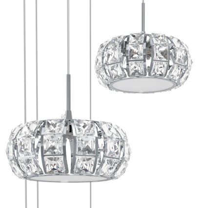 Eglo  - LED Kryształowy ściemniany żyrandol na lince 17xLED/4,5W/230V