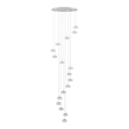 Eglo  - LED Kryształowy ściemniany żyrandol na lince 17xLED/4,5W/230V