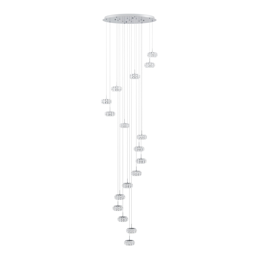 Eglo  - LED Kryształowy ściemniany żyrandol na lince 17xLED/4,5W/230V