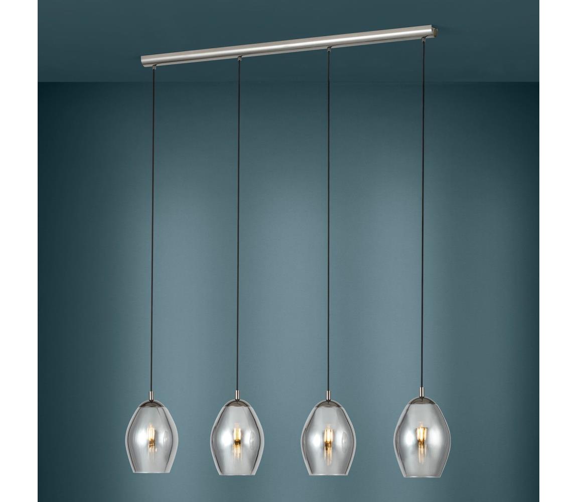 Eglo 39566 - Żyrandol na lince ESTANYS 4xE27/60W/230V dymny