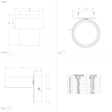 Eglo - LED Oświetlenie punktowe LED/4,6W/230V 3000K