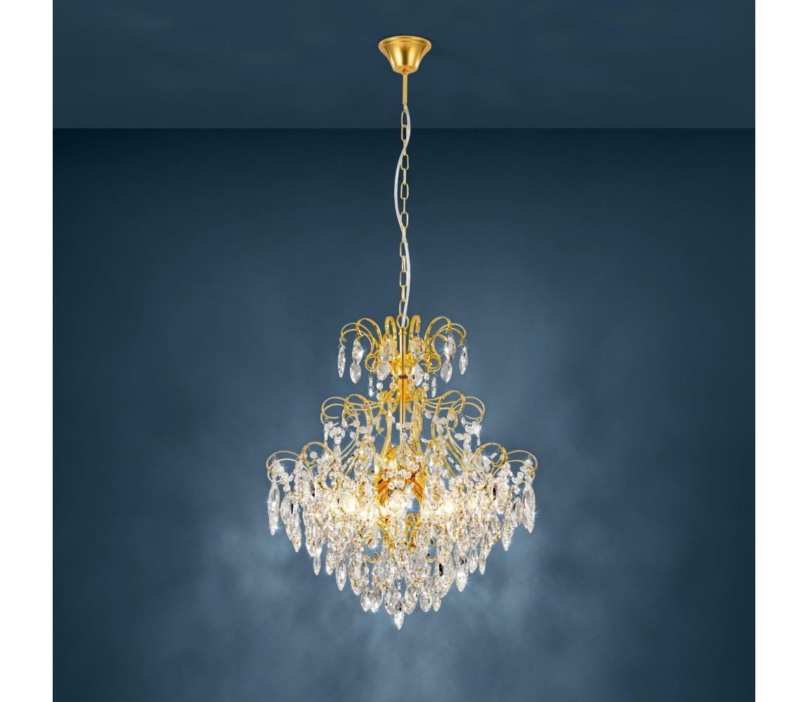 Eglo 39605 - Żyrandol na łańcuchu FENOULLET 5xE14/25W/230V złoty