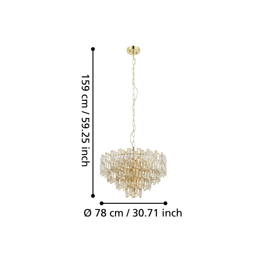 Eglo - Żyrandol na łańcuchu 10xE14/25W/230V średnica 78 cm