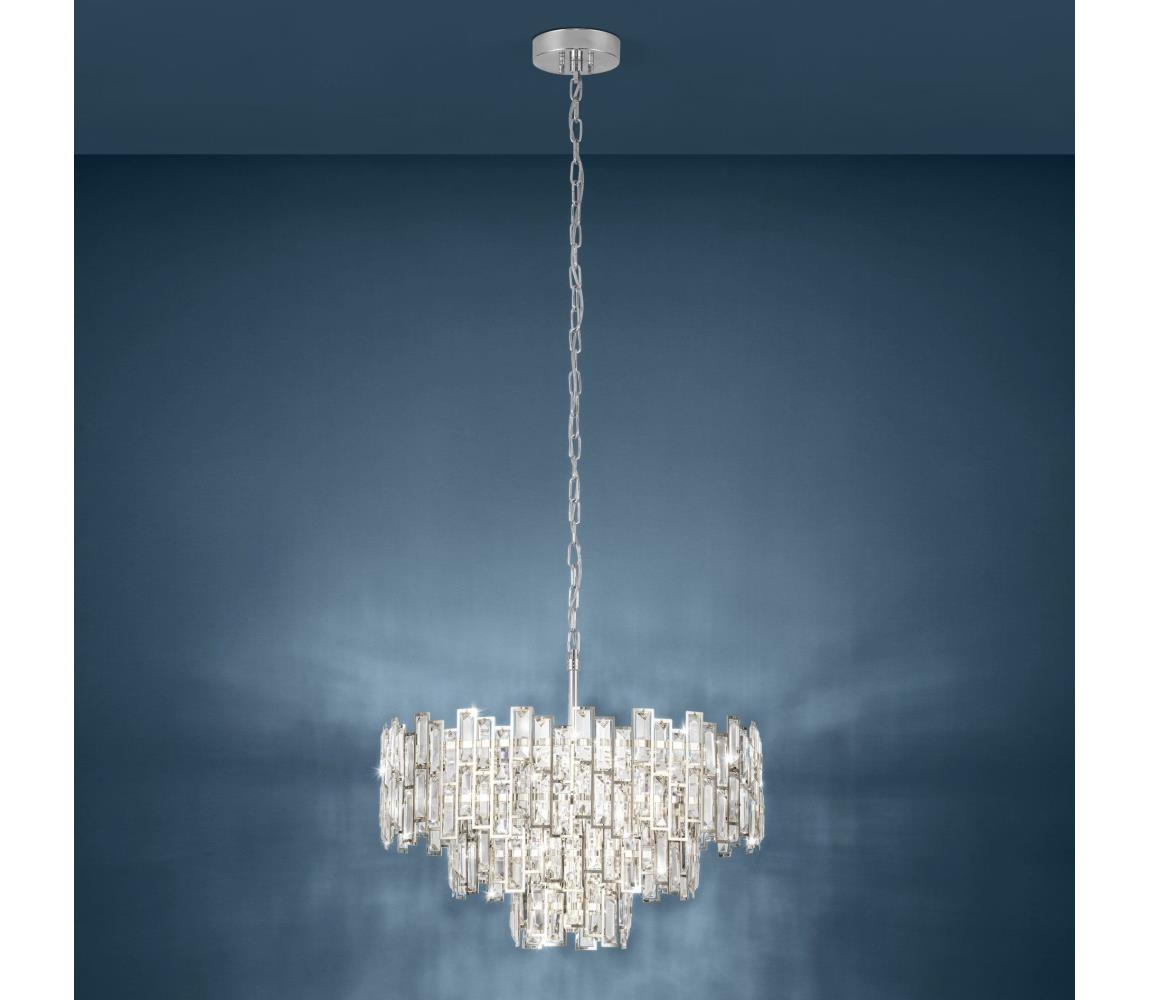 Eglo 39626 - Żyrandol na łańcuchu CALMEILLES 10xE14/25W/230V średnica 63 cm