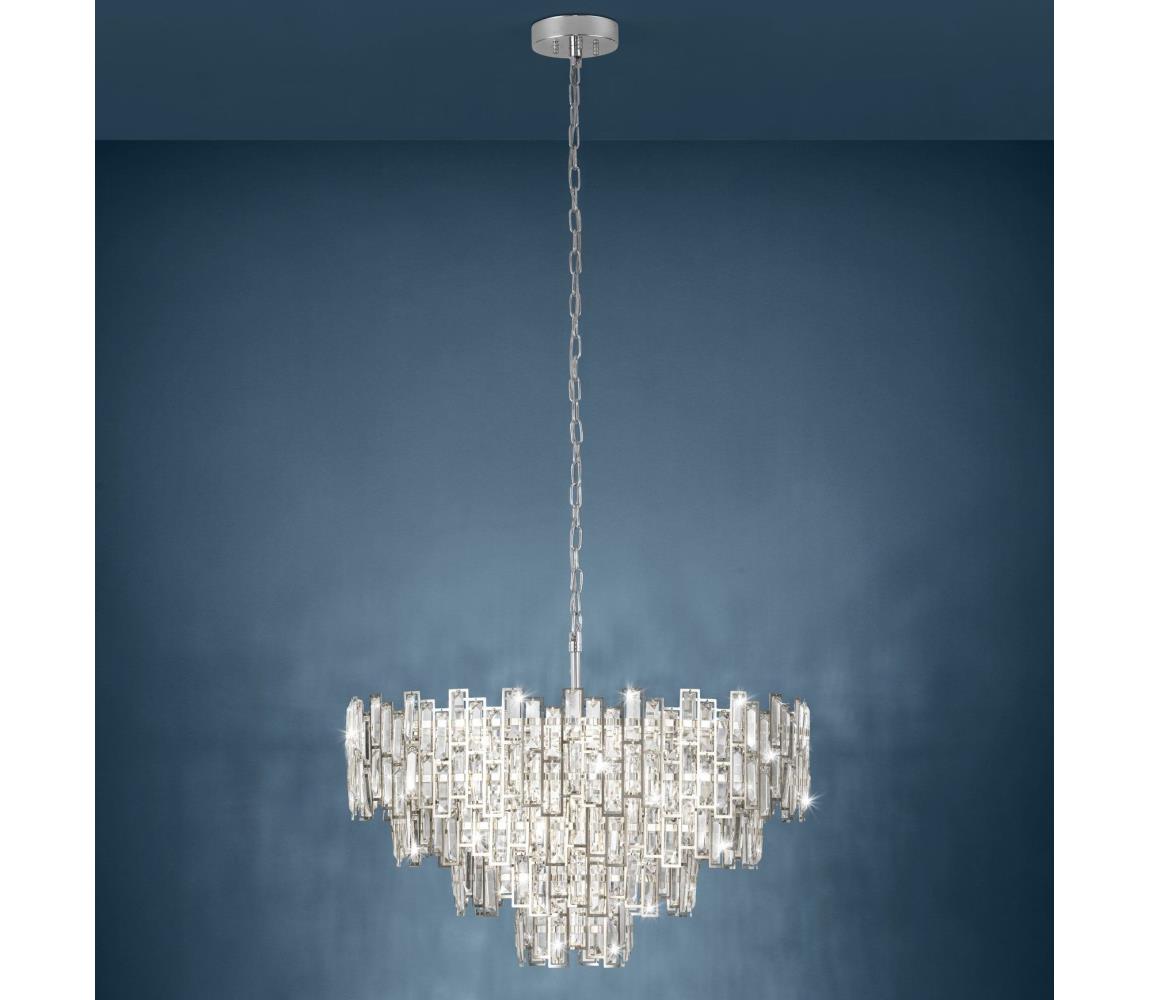 Eglo 39627 - Żyrandol na łańcuchu CALMEILLES 10xE14/25W/230V średnica 78 cm