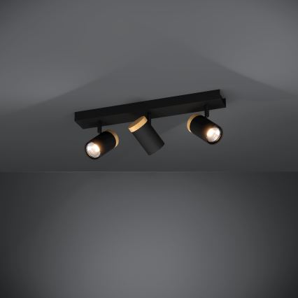 Eglo - LED Oświetlenie punktowe 3xGU10/4,5W/230V 3000K czarne/brązowe