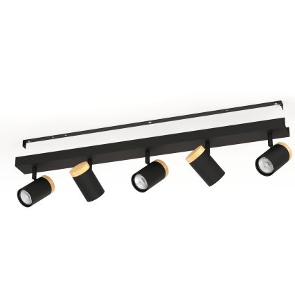 Eglo - LED Oświetlenie punktowe 5xGU10/4,5W/230V 3000K czarne/brązowe