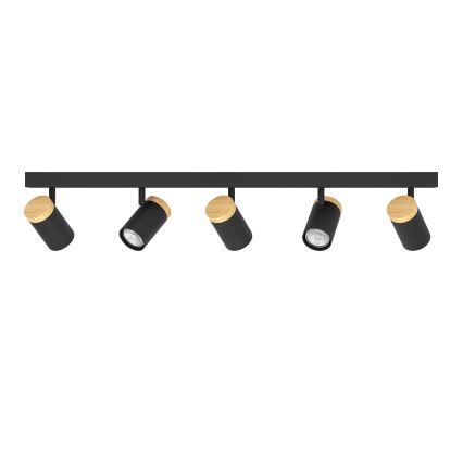 Eglo - LED Oświetlenie punktowe 5xGU10/4,5W/230V 3000K czarne/brązowe