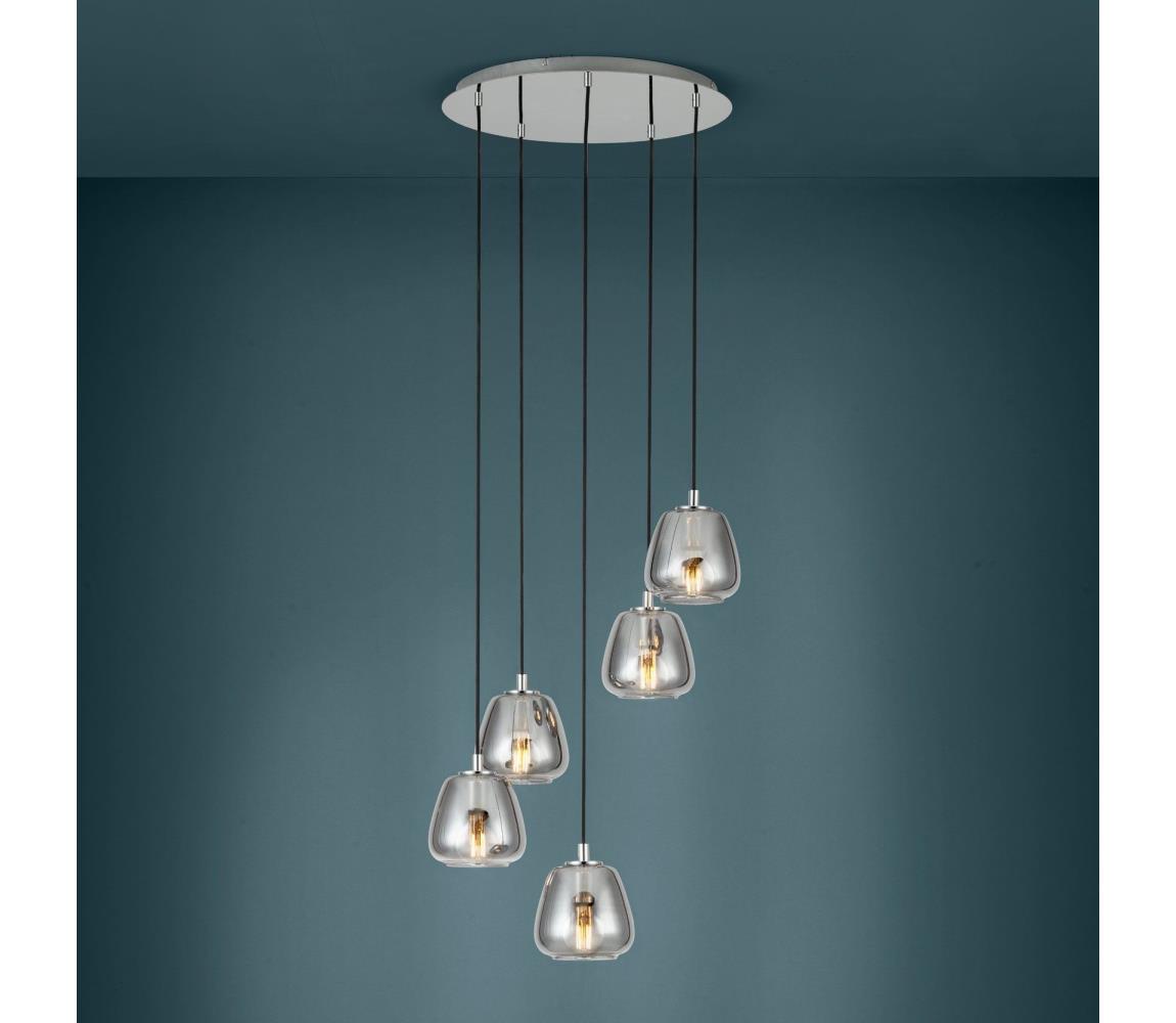 Eglo 39668 - Żyrandol na lince ALBARINO 5xE27/40W/230V dymny