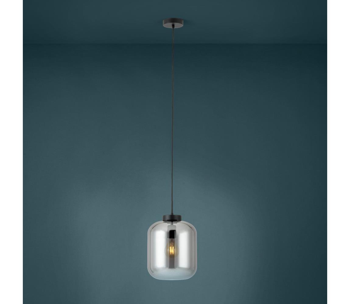 Eglo 39673 - Żyrandol na lince BULCIAGO 1xE27/40W/230V śr. 25 cm dymny