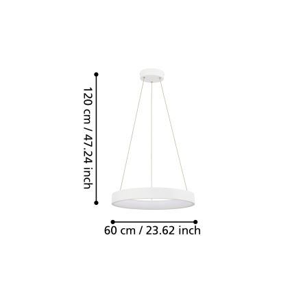 Eglo  - LED Ściemniany żyrandol na lince LED/34W/230V