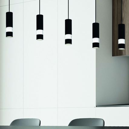 Eglo - LED Żyrandol na lince 5xGU10/4,6W/230V czarny
