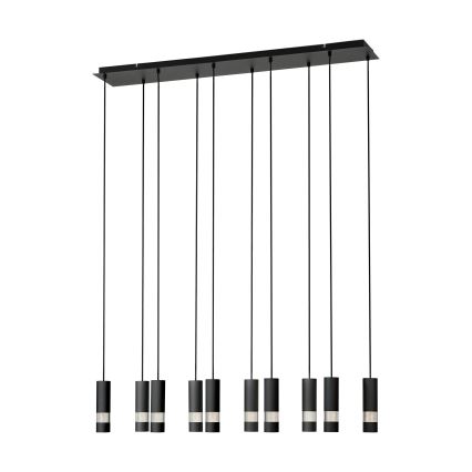 Eglo - LED Żyrandol na lince 10xGU10/4,6W/230V czarny
