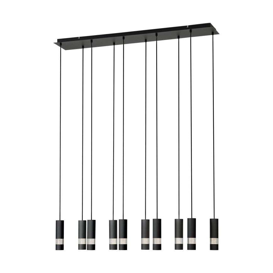 Eglo - LED Żyrandol na lince 10xGU10/4,6W/230V czarny