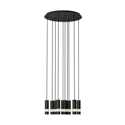 Eglo - LED Żyrandol na lince 10xGU10/4,6W/230V czarny