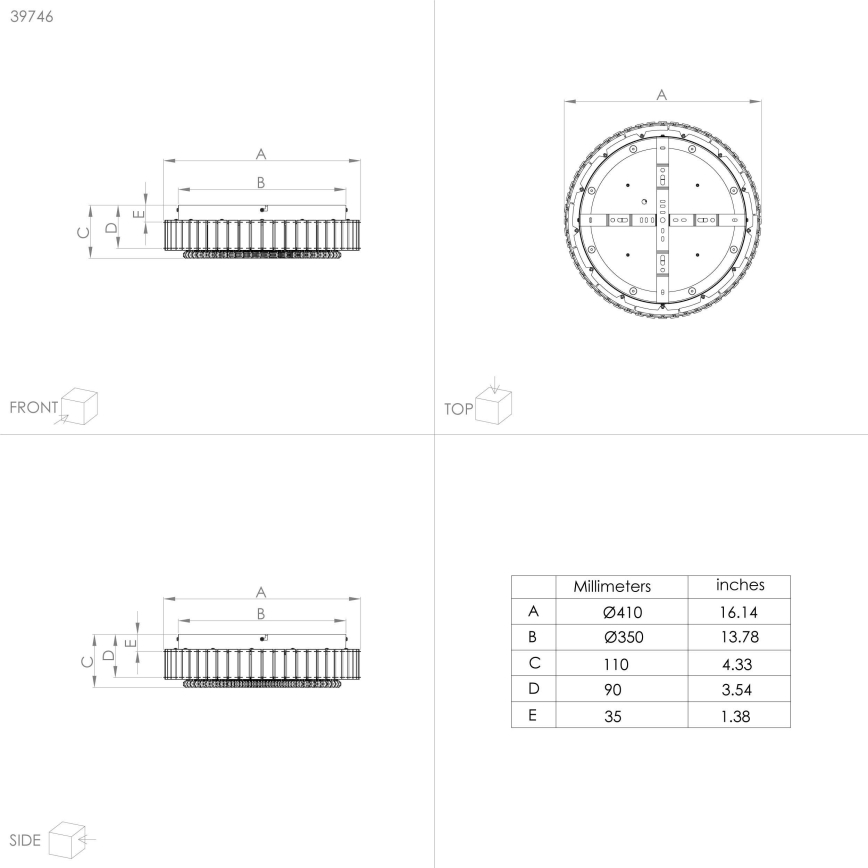Eglo - LED Ściemniany plafon LED/23,5W/230V