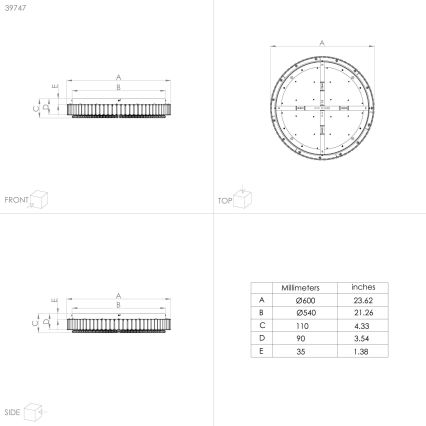 Eglo - LED ściemnialny Plafon LED/52,4W/230V