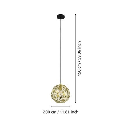 Eglo - Żyrandol na lince 1xE27/60W/230V średnica 30 cm