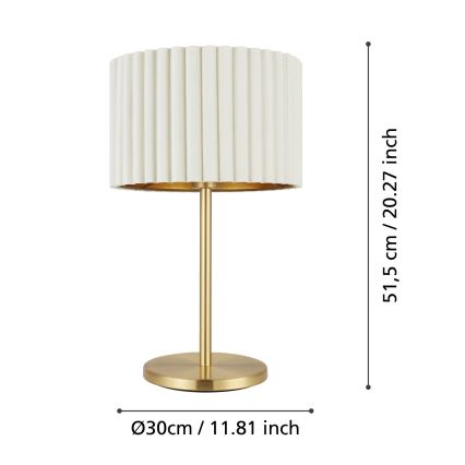 Eglo - Lampa stołowa 1xE27/40W/230V biała