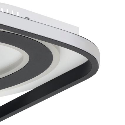 Eglo - LED Plafon ściemnialny LED/21,5W/230V + LED/10,5W + LED/3W 3000-6500K czarny + zdalne sterowanie