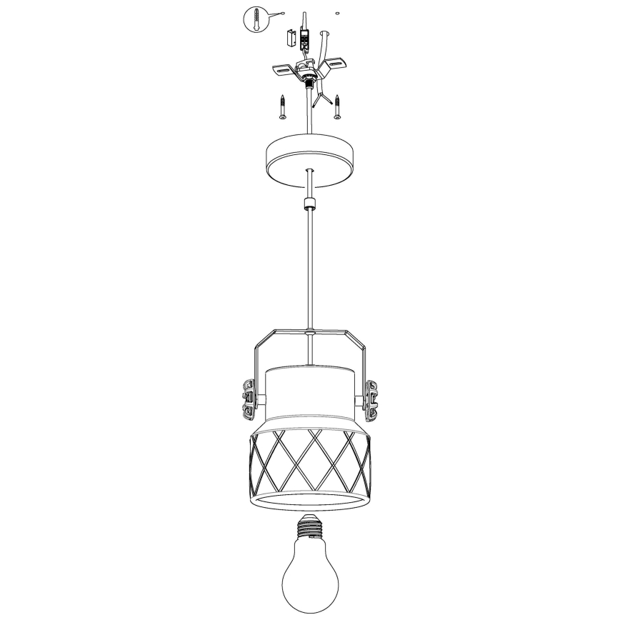 Eglo 39854 - Lampa wisząca na przewodzie HILCOTT 1xE27/40W/230V