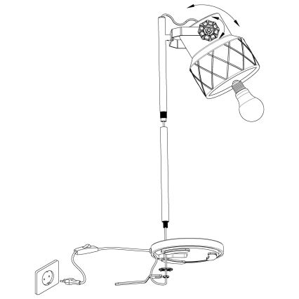 Eglo - Lampa stołowa 1xE27/40W/230V