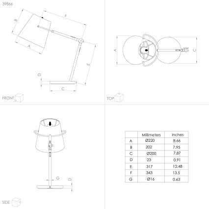 Eglo - Lampa stolowa 1xE27/40W/230V