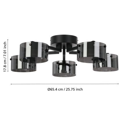 Eglo - LED Ściemniany żyrandol natynkowy 5xLED/5,4W/230V