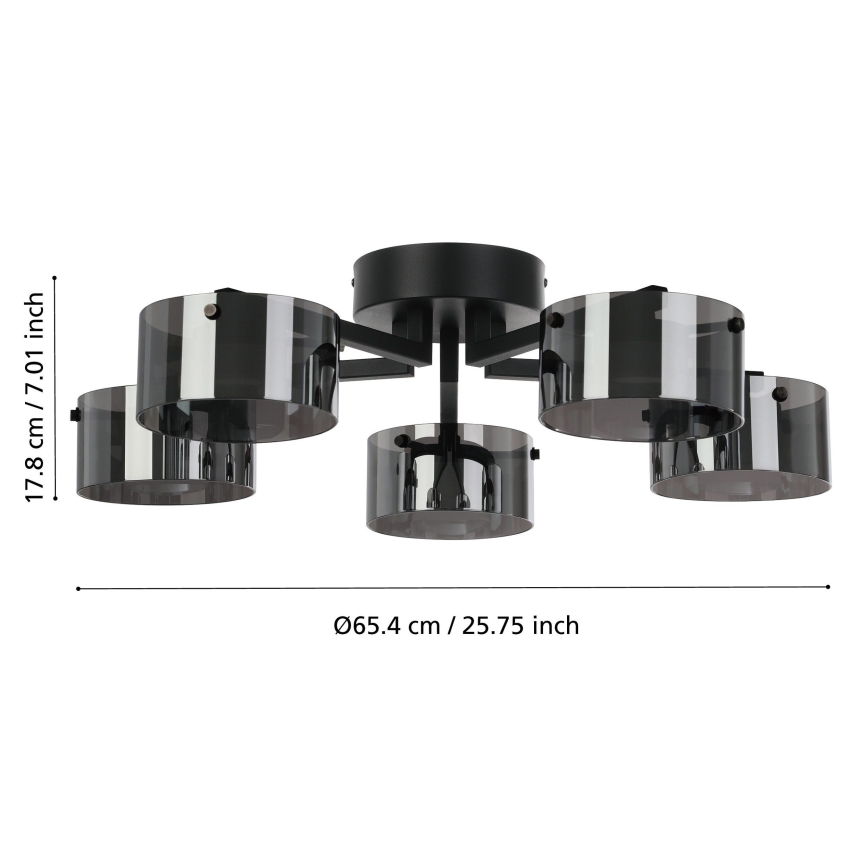 Eglo - LED Ściemniany żyrandol natynkowy 5xLED/5,4W/230V