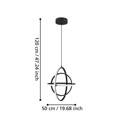 Eglo - LED Żyrandol na lince LED/38W/230V