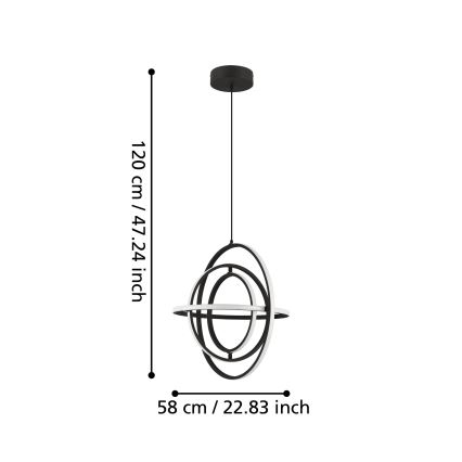 Eglo - LED Żyrandol na lince LED/44W/230V