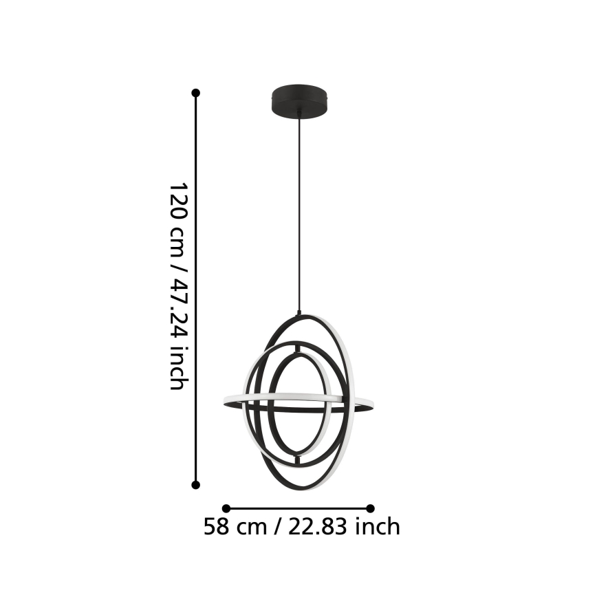 Eglo - LED Żyrandol na lince LED/44W/230V