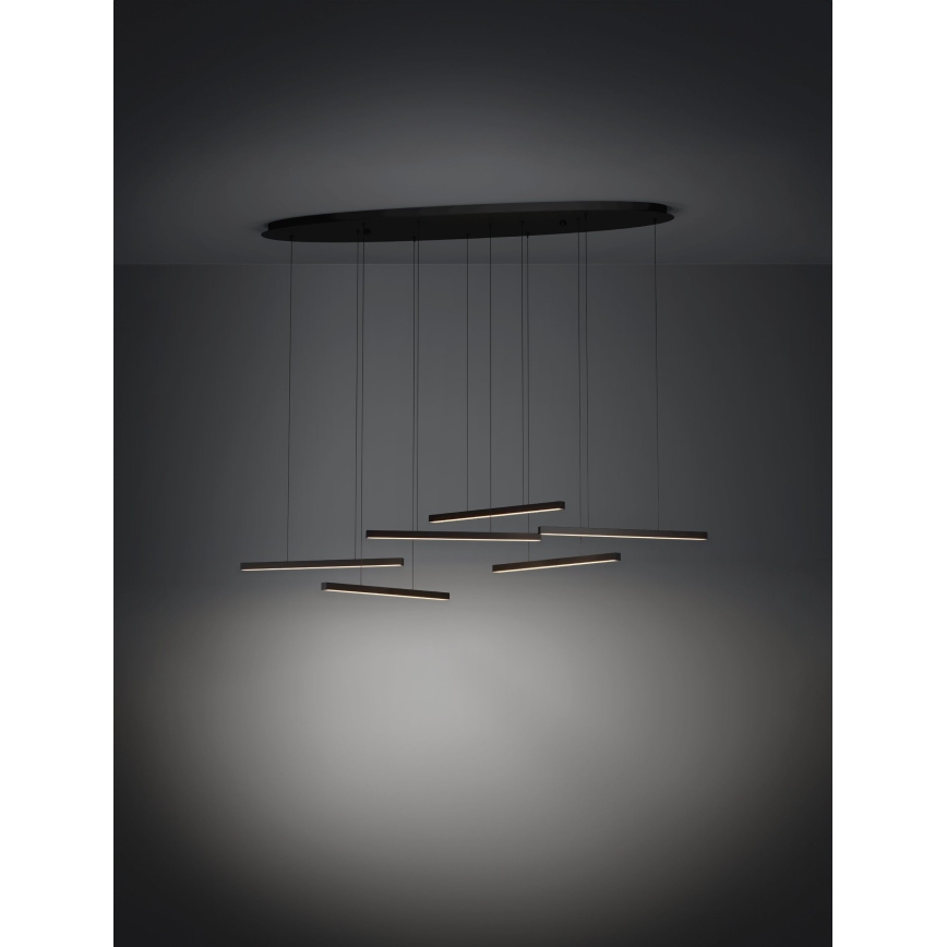 Eglo - LED Żyrandol ściemnialny na lince 6xLED/8,4W/230V 3000K czarny