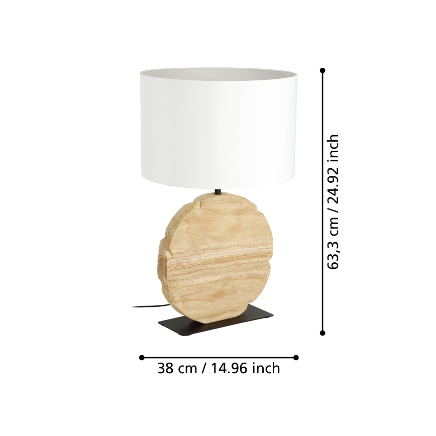 Eglo - Lampa stołowa 1xE27/40W/230V 63,5 cm brązowy