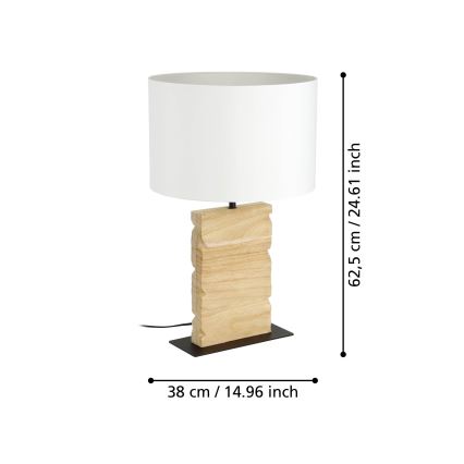 Eglo - Lampa stołowa 1xE27/40W/230V 62,5 cm brązowy