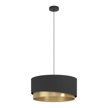 Eglo 39926 - Żyrandol na lince MANDERLINE 1xE27/40W/230V czarny/złoty