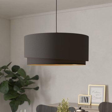 Eglo 39931 - Żyrandol na lince MANDERLINE 1xE27/40W/230V brązowy/złoty