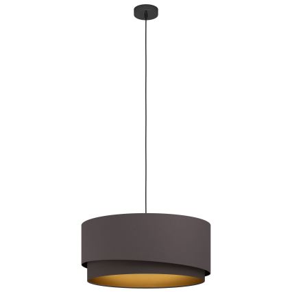 Eglo 39931 - Żyrandol na lince MANDERLINE 1xE27/40W/230V brązowy/złoty