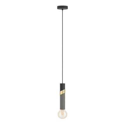 Eglo - Żyrandol na lince 1xE27/40W/230V czarny/złoty
