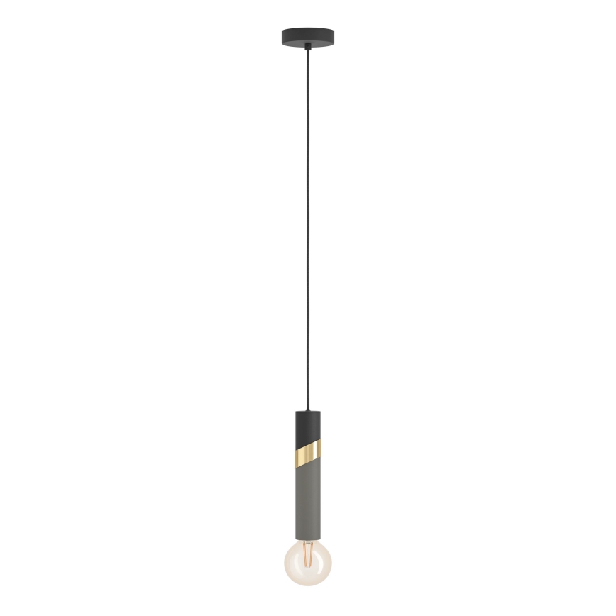 Eglo - Żyrandol na lince 1xE27/40W/230V czarny/złoty