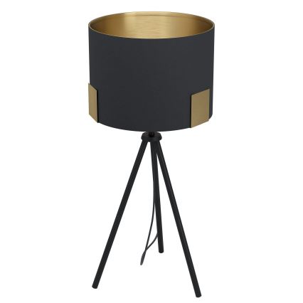 Eglo - Lampa stołowa 1xE27/40W/230V czarny/złoty