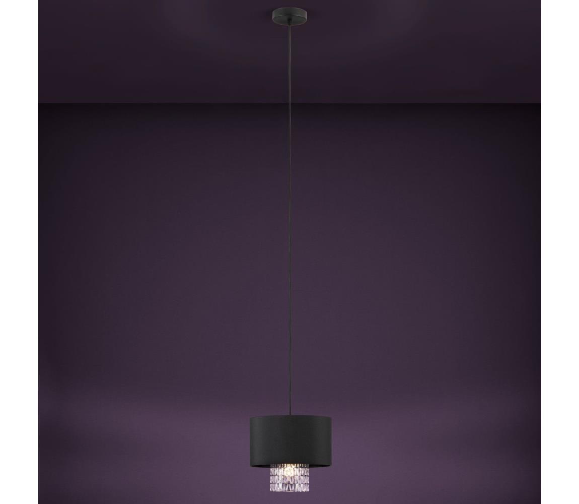 Eglo 39977 - Żyrandol na lince SAPUARA 1xE27/40W/230V czarny