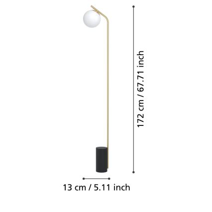 Eglo - Lampa podłogowa 1xE27/40W/230V złoty