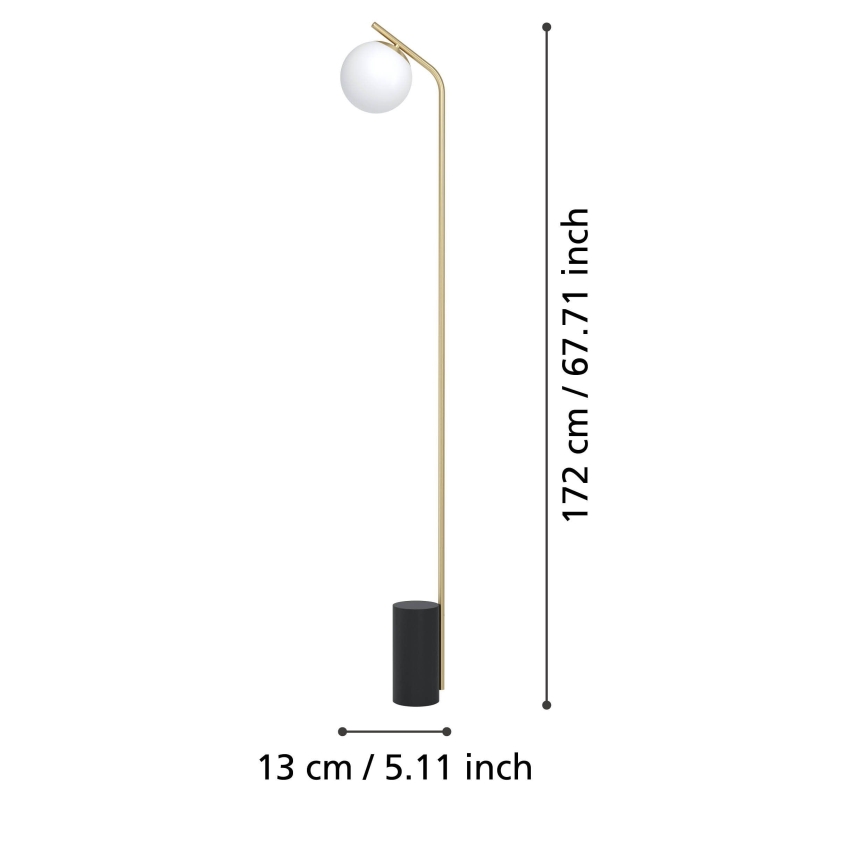 Eglo - Lampa podłogowa 1xE27/40W/230V złoty