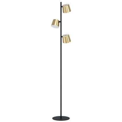 Eglo - LED Lampa podłogowa 3xGU10/4,6W/230V 3000K złoty