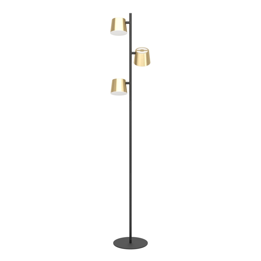 Eglo - LED Lampa podłogowa 3xGU10/4,6W/230V 3000K złoty