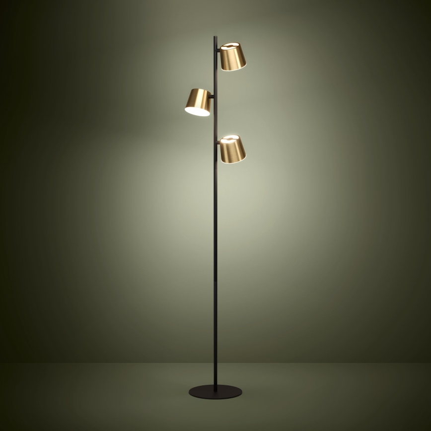 Eglo - LED Lampa podłogowa 3xGU10/4,6W/230V 3000K złoty