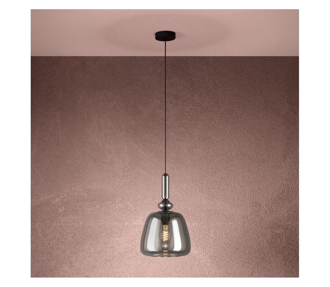 Eglo 39997 - Żyrandol na lince BOVINO 1xE27/40W/230V dymny